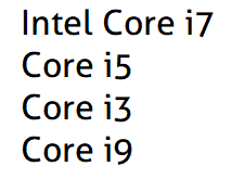 Intel Core i Series