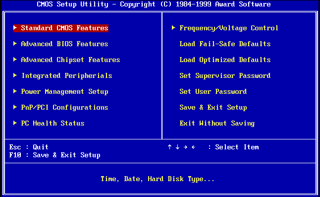 BIOS and CMOS Code